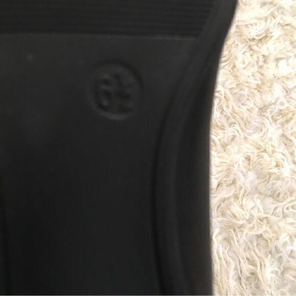 Matt Black Gold studded cushioned Flats - Picture 4 of 4